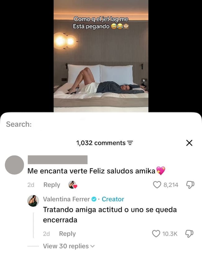Créditos: TikTok @valentinaferrer
