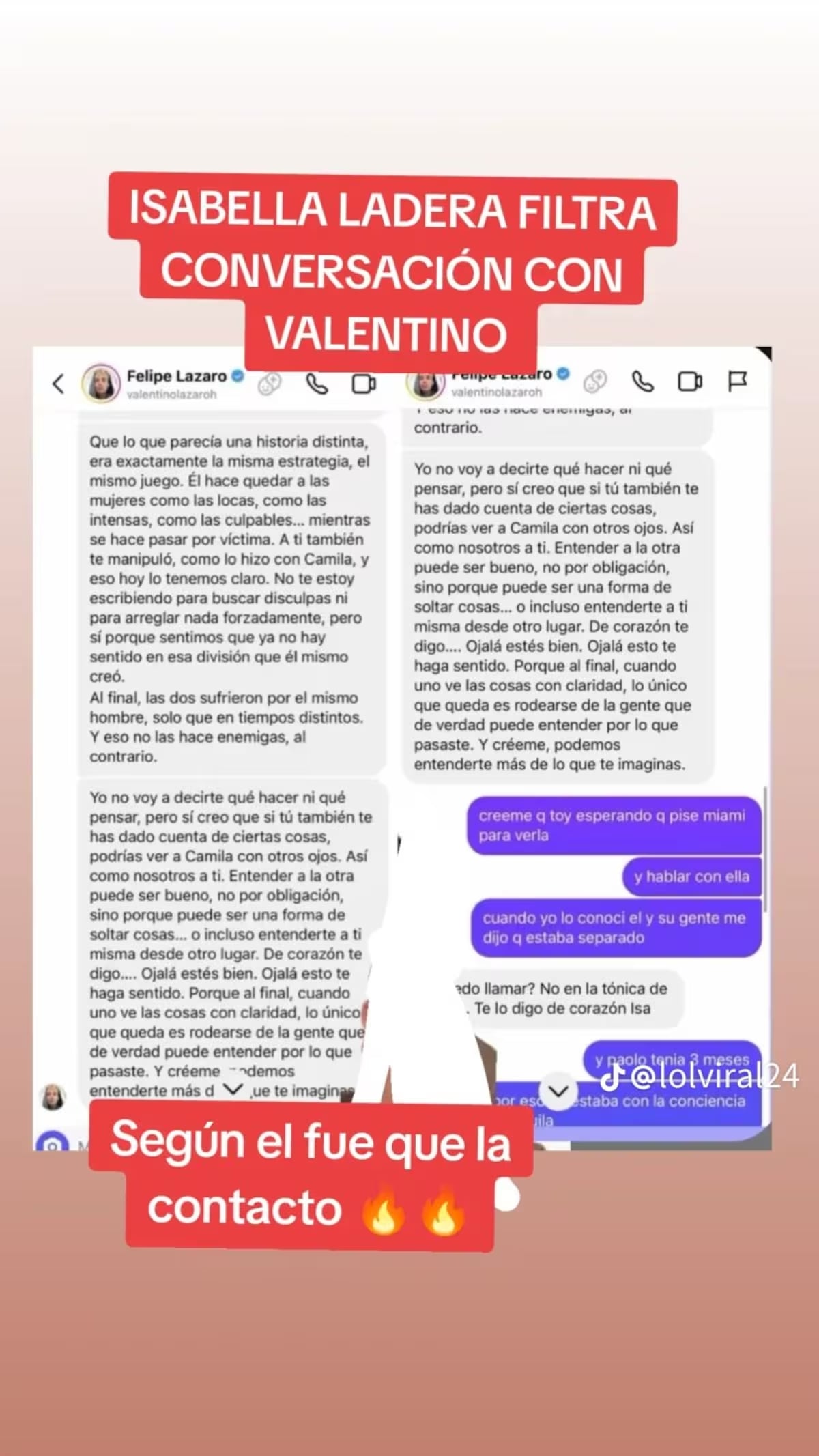 Créditos: Isabella Ladera y Valentino - lolviral24