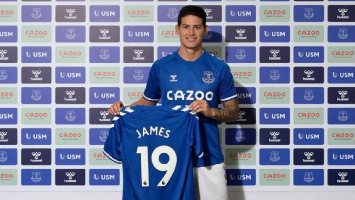 ¿Cuánto vale la camiseta oficial de James Rodríguez en el Everton?