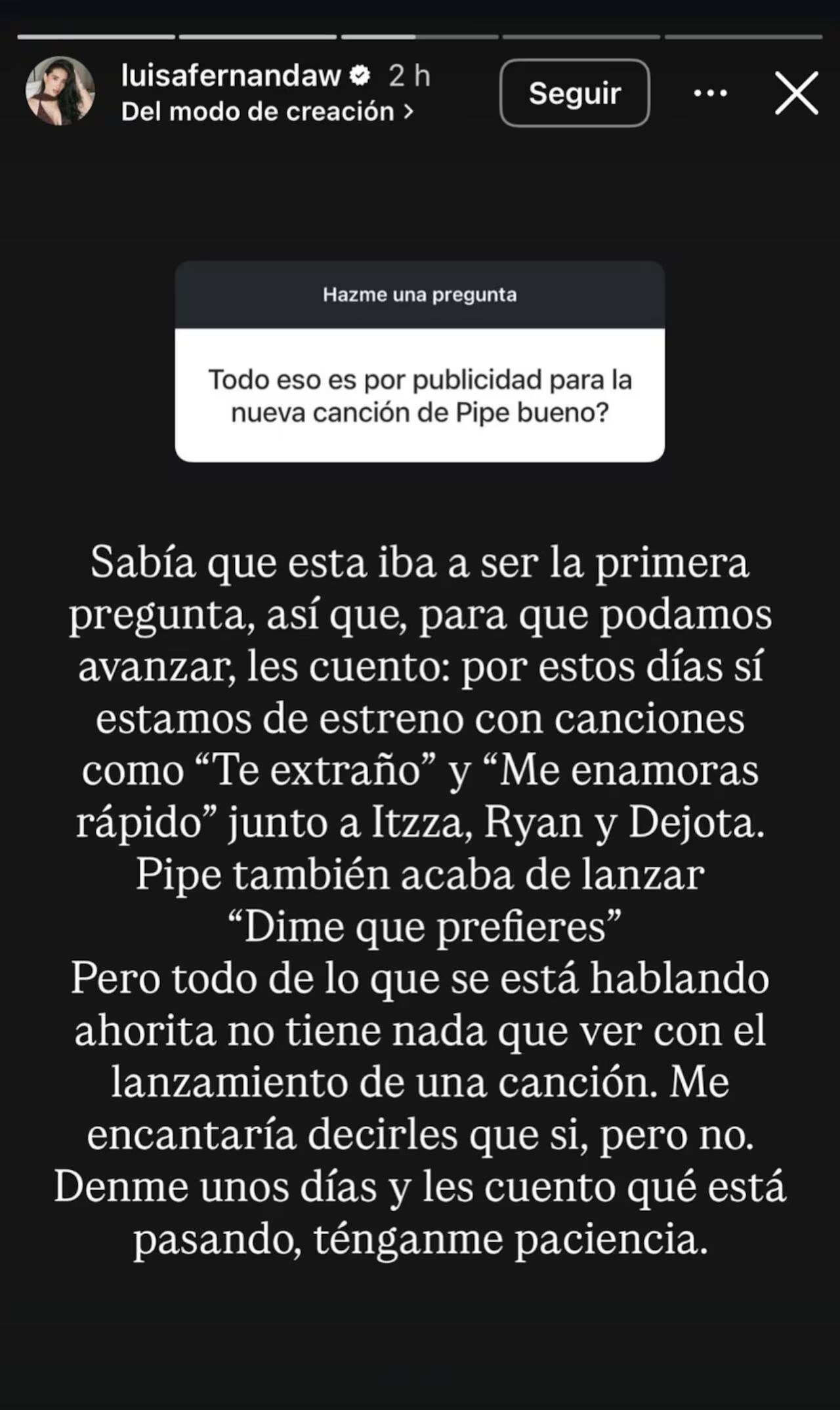 Créditos: Instagram @luisafernandaw