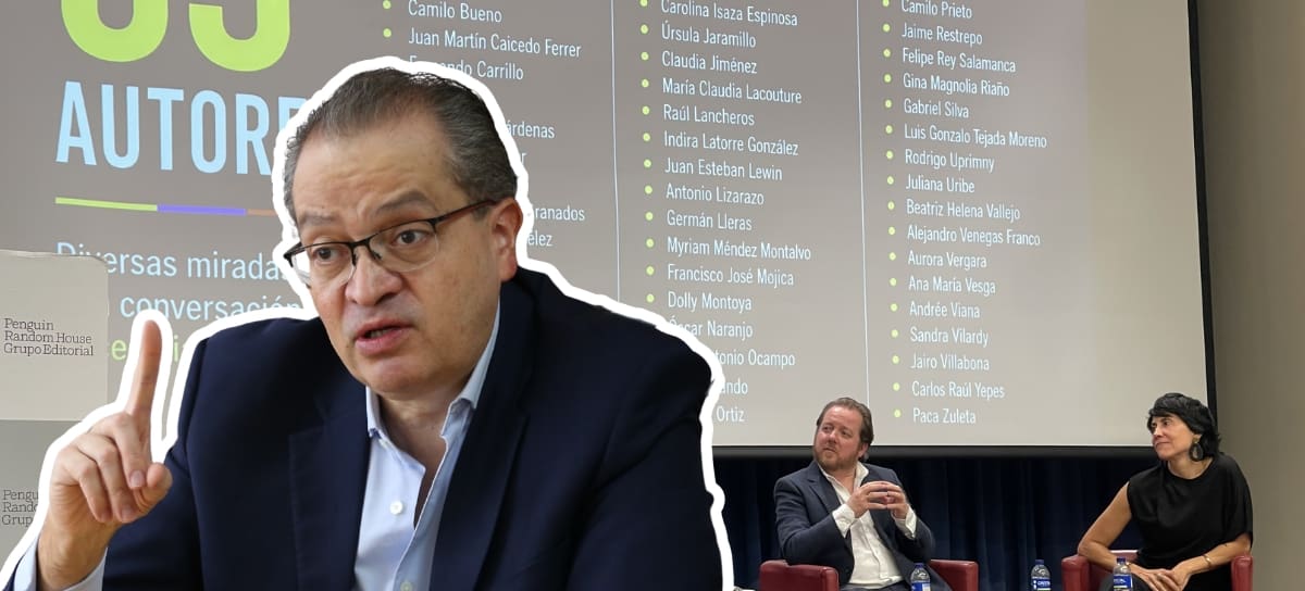 Al fondo, los nombres de los 65 autores que participaron. Créditos: Margarita Contreras / Colprensa