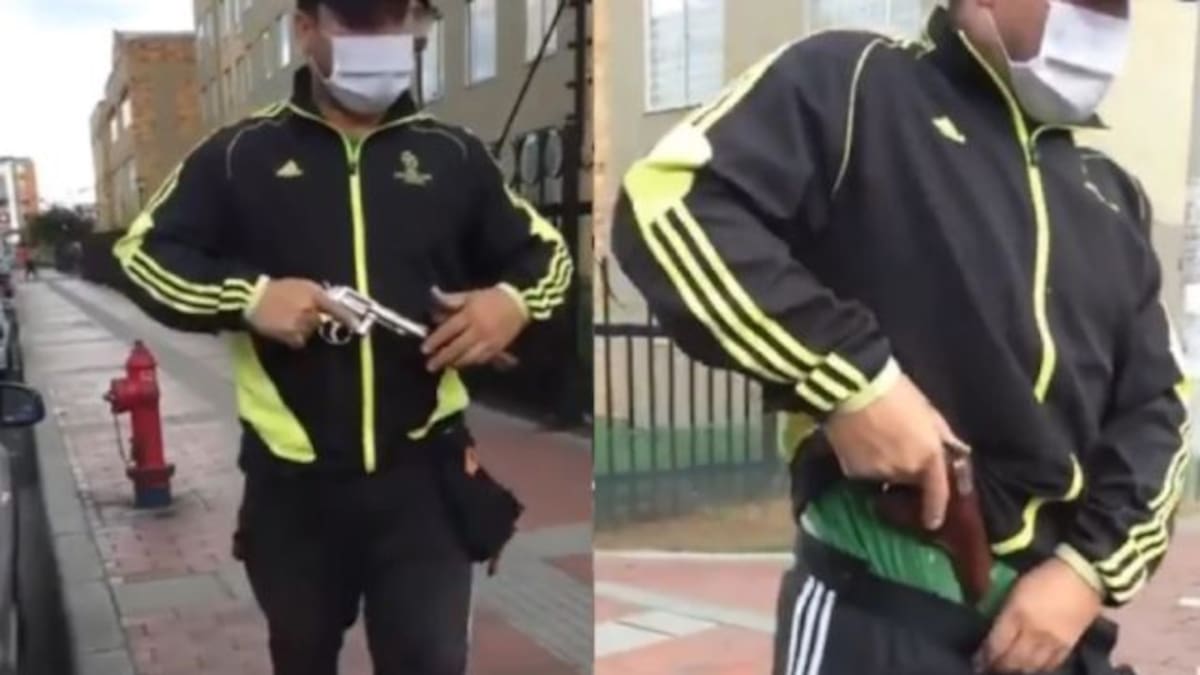 Hombre amenaza con arma de fuego a jóvenes grafiteros en Bogotá