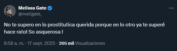 Créditos: Melissa Gate - X