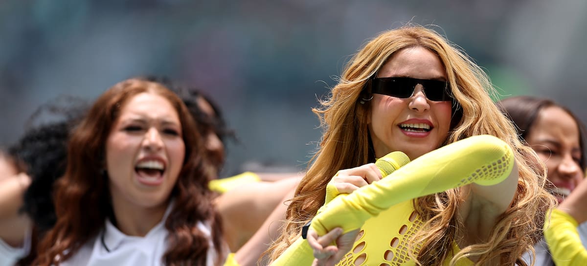 Shakira actúa durante la ceremonia inaugural previa al partido del Grupo A de la Copa Mundial de la FIFA 2026 entre México y Sudáfrica, celebrado en el Estadio de la Ciudad de México el 11 de junio de 2026 en la Ciudad de México, México.