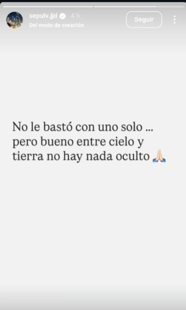 Historia Juan Danioel Sepúlveda | Créditos: instagram