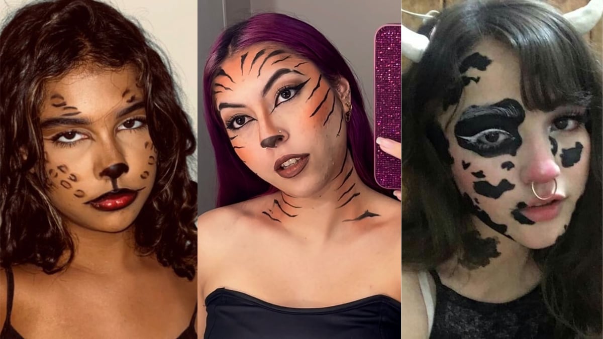 Maquillaje de animal para Halloween (créditos: Pinterest)