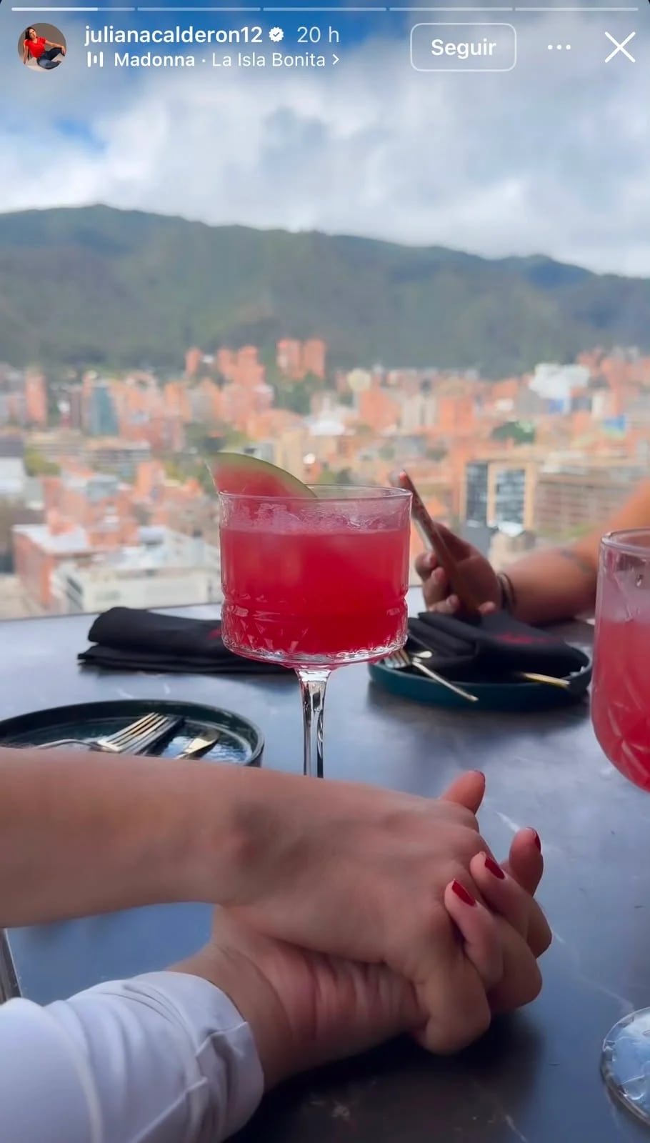 Créditos: Historia de la cuenta de Instagram de Juliana Calderón