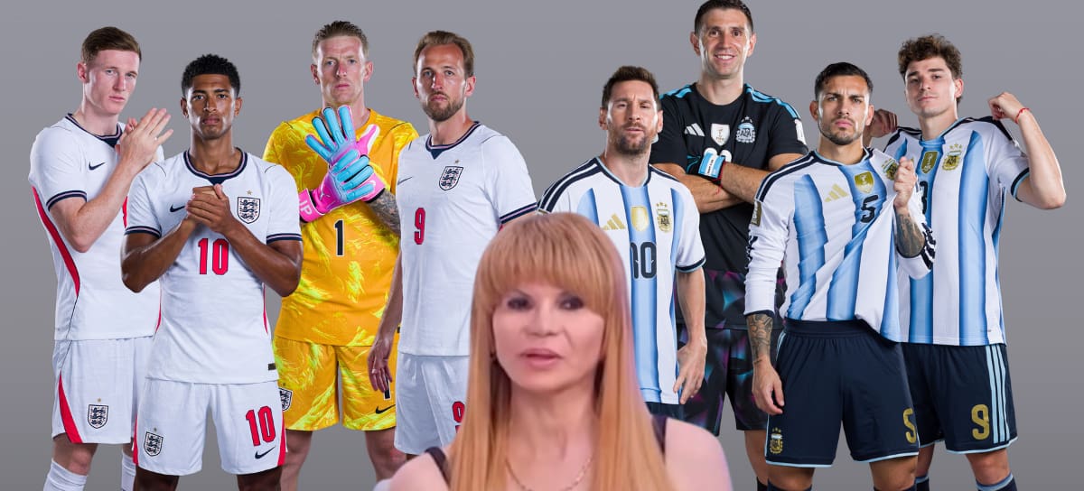 Créditos: Inglaterra vs. Argentina; Mhoni Vidente - Fotos tomadas de Getty Images y redes sociales