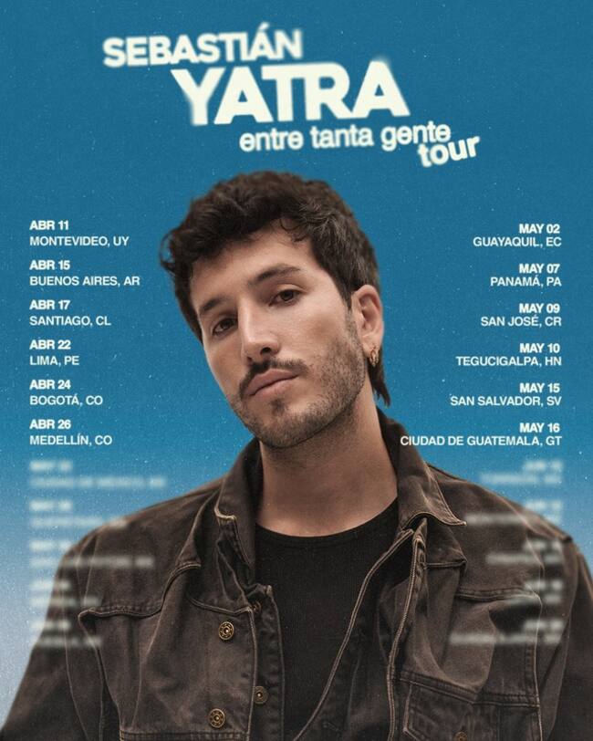 Créditos: Fechas Sebastián Yatra - Suministrado por prensa