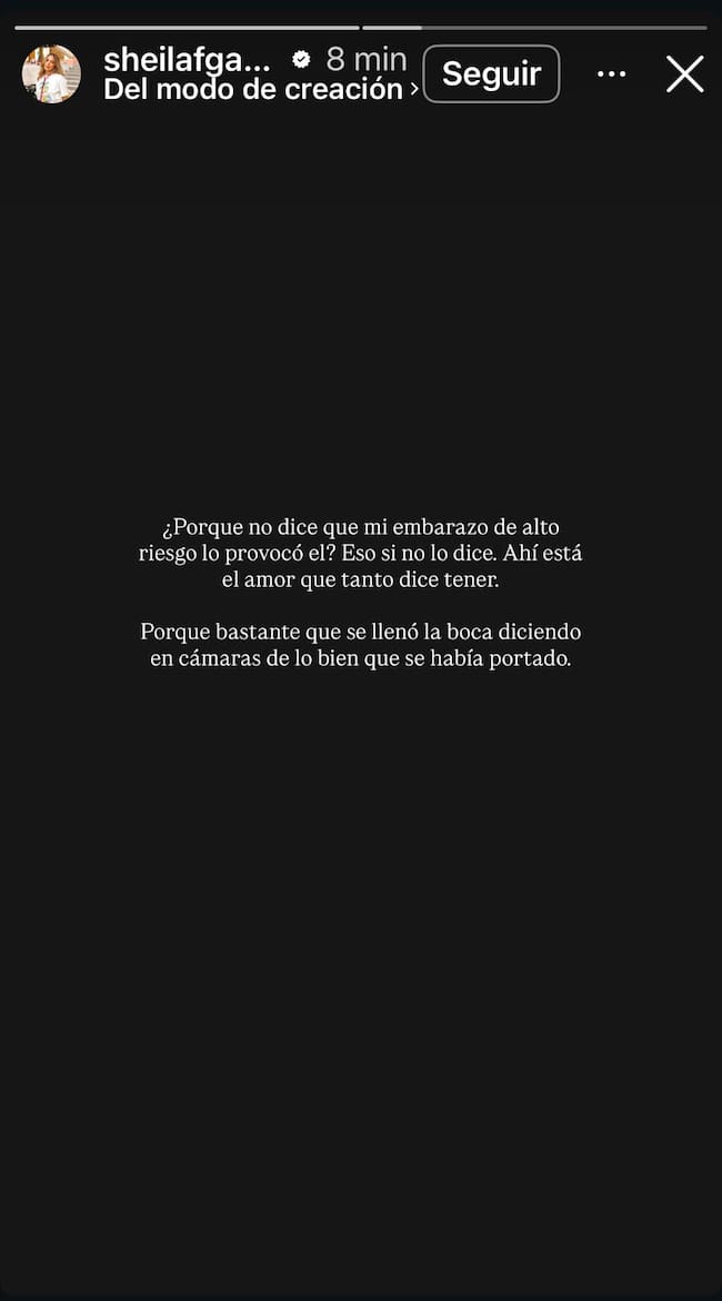Créditos: Captura de pantalla de las historias de Shei en Instagram