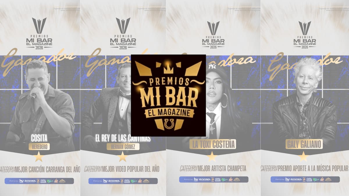 Una noche de estrellas: la música y el folclor colombiano brillaron en la 5ª edición de los 'Premios Mi Bar El Magazine'