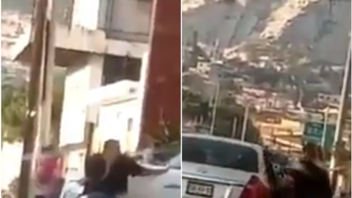 Mujer pilla a su esposo saliendo de un motel con la amante y le monta una persecución
